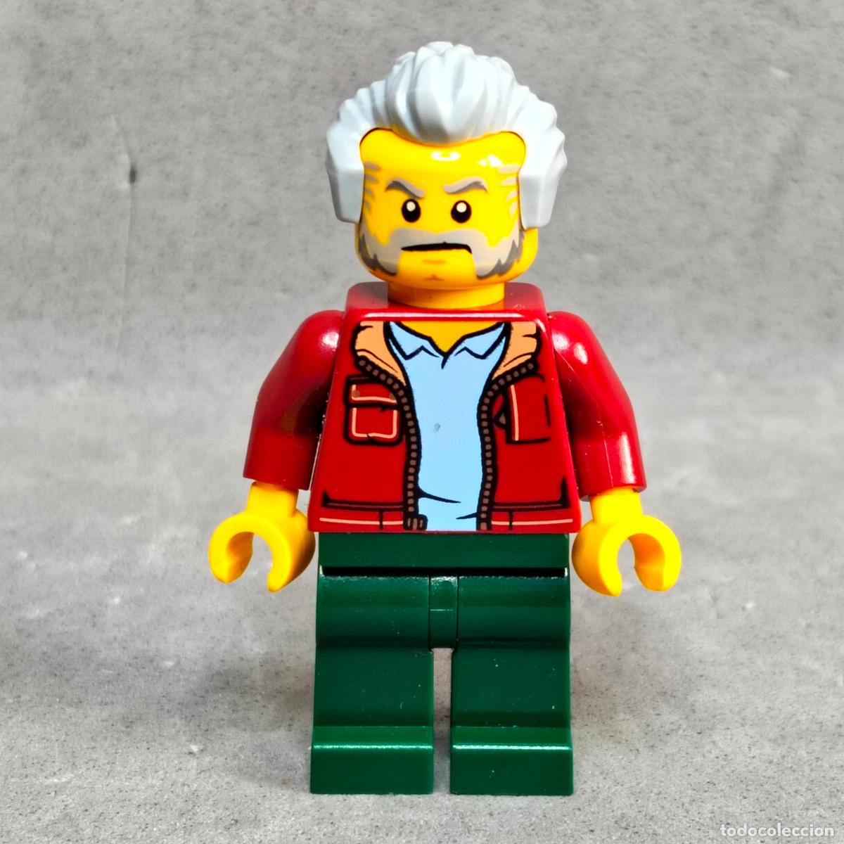 Jogos constru&ccedil;&atilde;o - LEGO: Hombre con canas, camionero de Tr&aacute;iler, figura del set referencia 60343 del universo City de LEGO