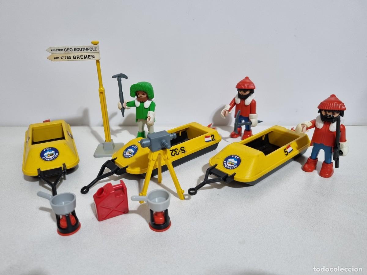 Juegos construcci&oacute;n - Lego: Playmobil 3464 Antiguo Set Expedicion Polar Moto Nieve Polo Norte Explorador