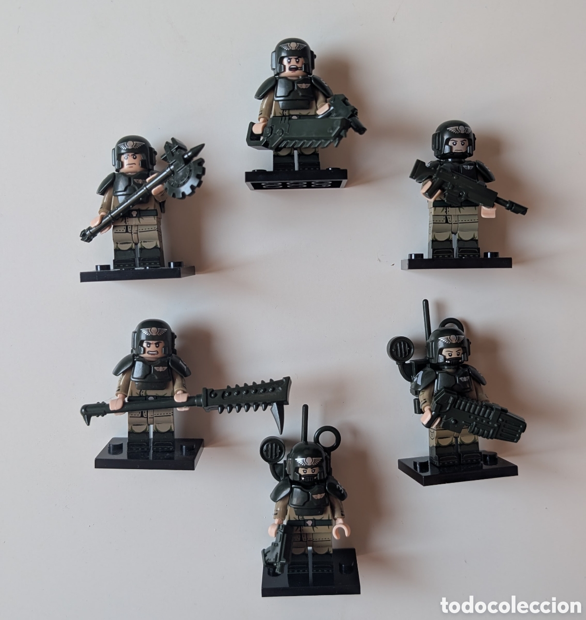 Juegos construcci&oacute;n - Lego: Lote 6 figuras compatibles LEGO Warhammer 40K &ndash; soldados Astra Militarum