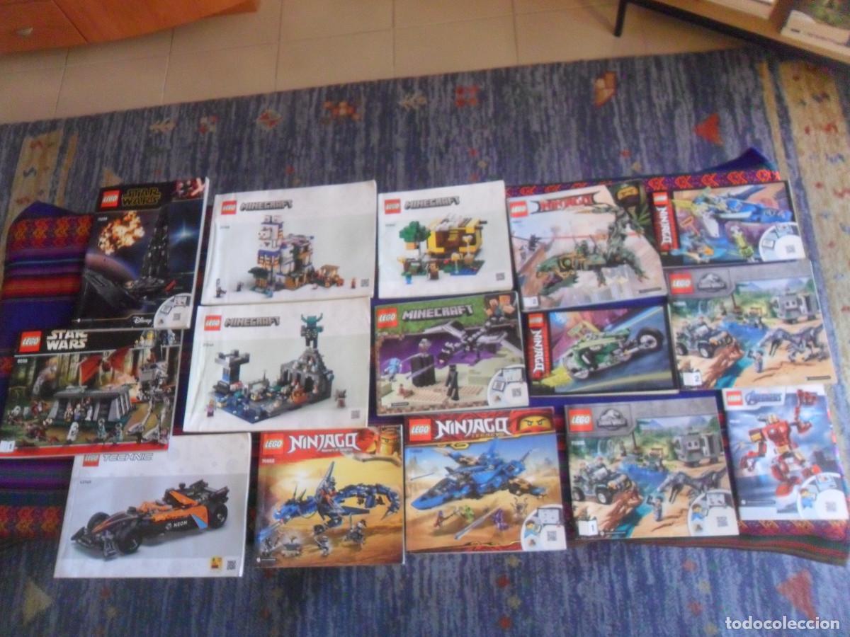 Juegos construcci&oacute;n - Lego: LOTE 15 INSTRUCCIONES LEGO STAR WARS, TECHNIC, MARVEL AVENGERS, NINJAGO, JURASSIC WORLD Y MINECRAFT.