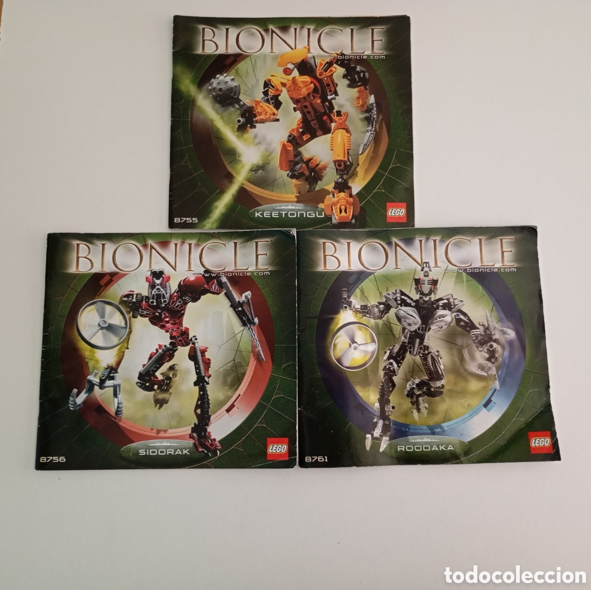 Juegos construcci&oacute;n - Lego: Manuales LEGO Bionicle 2005 Keetongu 8755 Sidorak 8756 Roodaka 8761 Instrucciones Robots