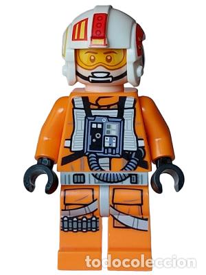 Juegos construcci&oacute;n - Lego: Minifigura LEGO Piloto Rebelde con simbolos negros de la alianza rebelde de Lego STAR WARS
