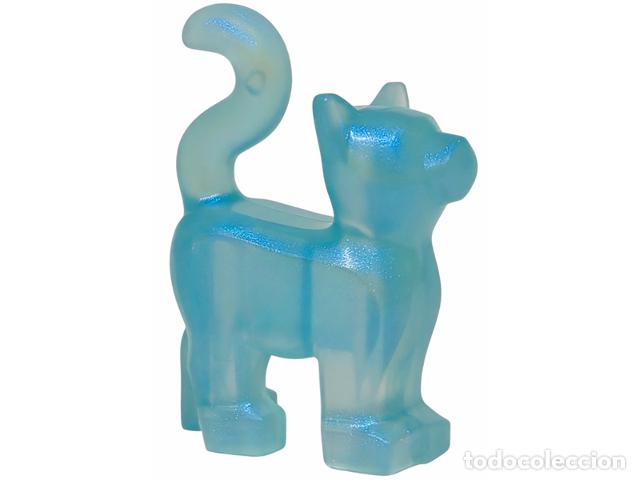 Juegos construcci&oacute;n - LEGO: Minifigura LEGO gato &Oacute;palo azul transparente con Largo cola de Lego HARRY POTTER