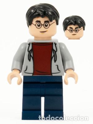 Juegos construcci&oacute;n - LEGO: Minifigura LEGO Harry Potter con sudadera gris y piernas azul oscuro de Lego HARRY POTTER