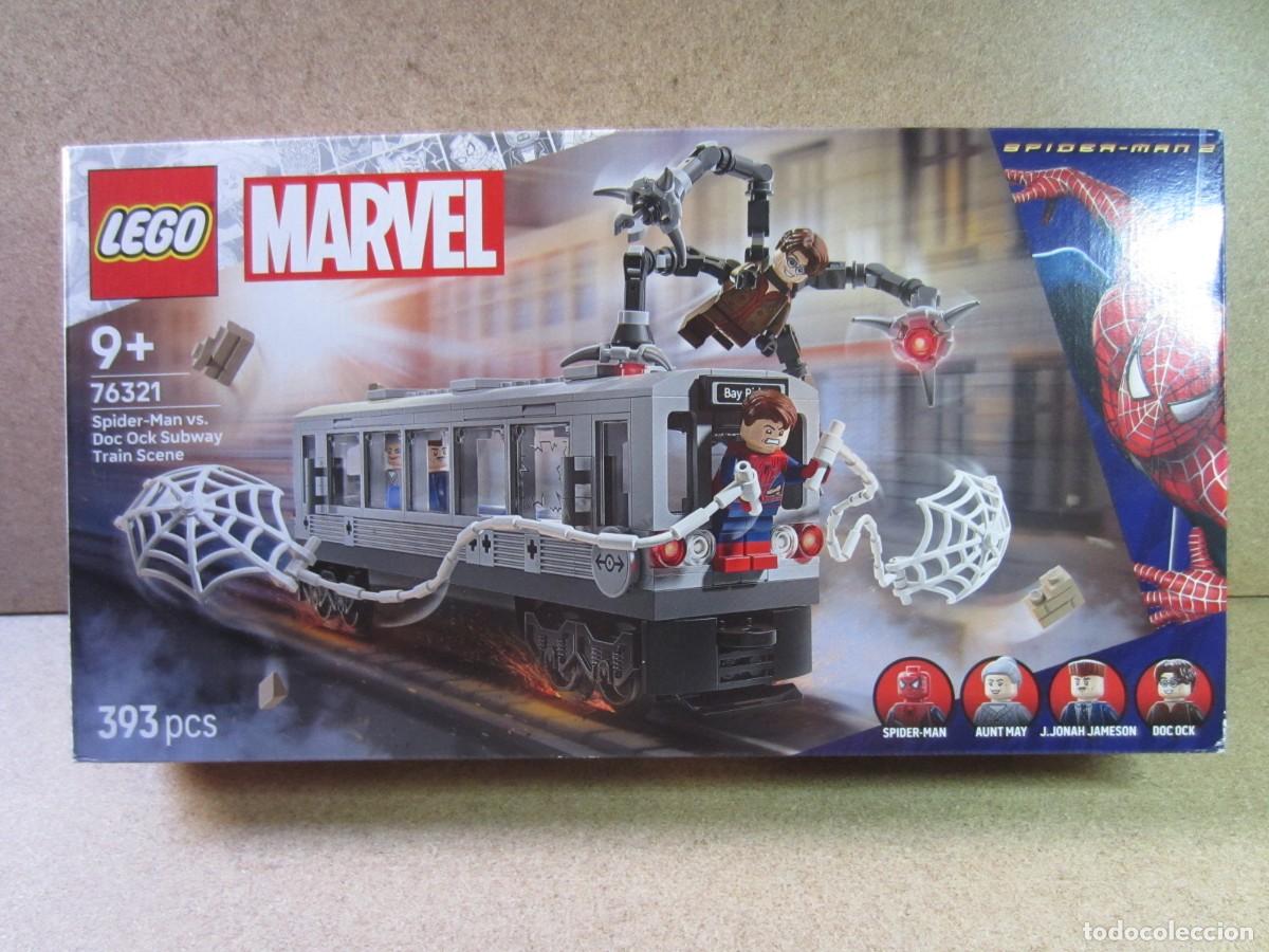 Juegos construcci&oacute;n - LEGO: Caja Vacia LEGO Marvel 76321 Spider-Man vs. Doc Ock Escena del Tren Subterr&aacute;neo