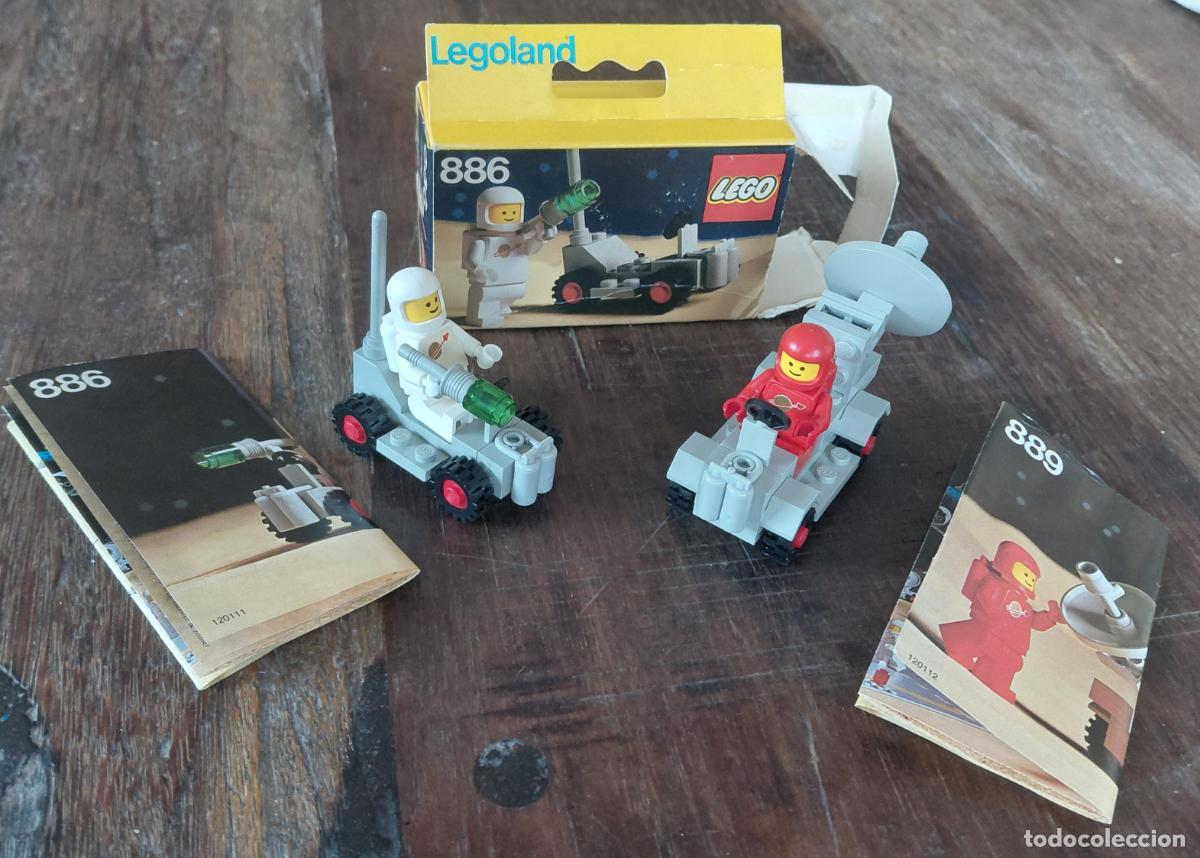 Spielzeug zum Bauen - LEGO: Lego 886 Buggy Espacial y 889 Radar Truck Completos y con Caja e Instrucciones A&ntilde;os 80