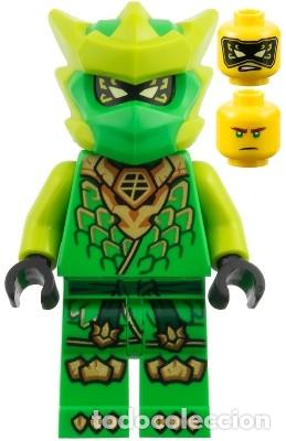 Juegos construcci&oacute;n - LEGO: Minifigura LEGO Lloyd - Dragons Rising con t&uacute;nica cabeza de drag&oacute;n con casco de Lego NINJAGO
