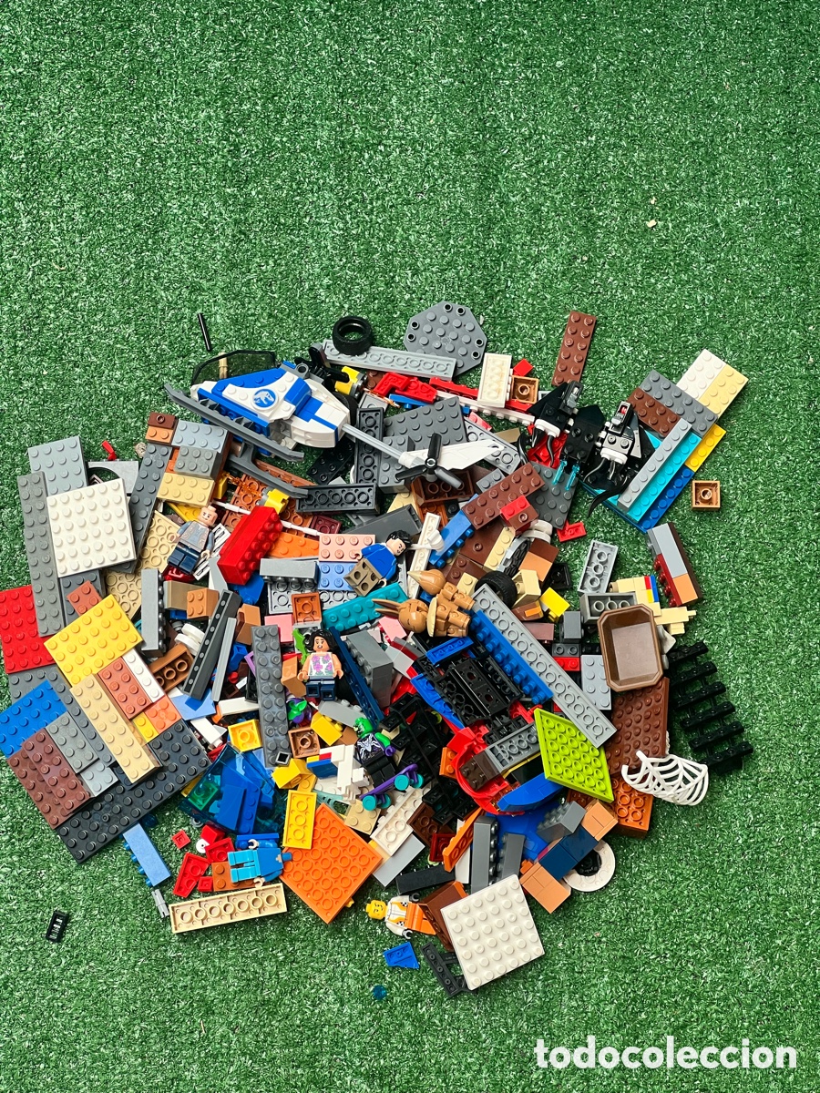 Juegos construcci&oacute;n - LEGO: Lote LEGO Original 840g Piezas Variadas + Minifiguras y Accesorios Mixed Bulk
