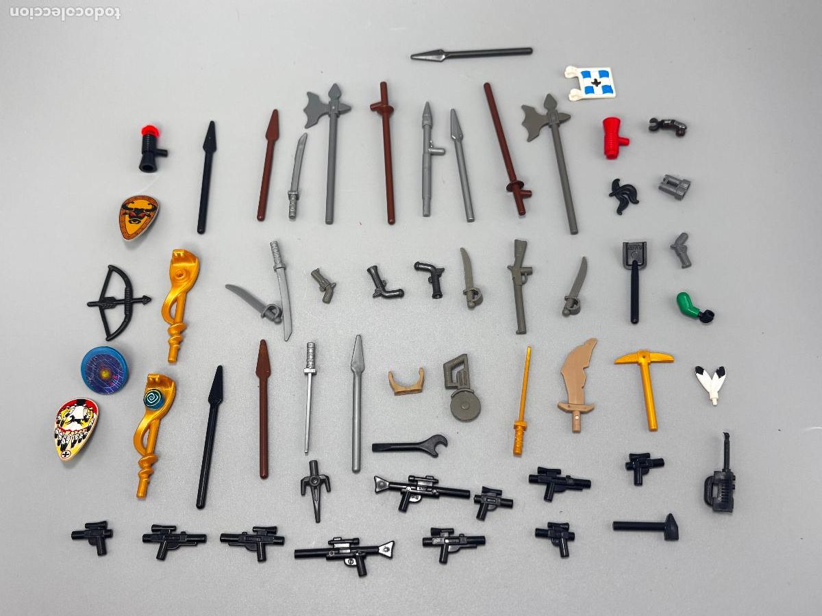 Juegos construcci&oacute;n - LEGO: Lego lote accesorios armas lanza escopeta