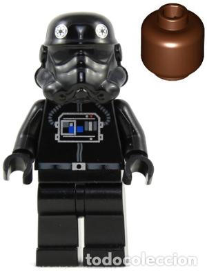 Juegos construcci&oacute;n - LEGO: Minifigura LEGO TIE Fighter Pilot con cabeza marr&oacute;n rojizo de Lego STAR WARS