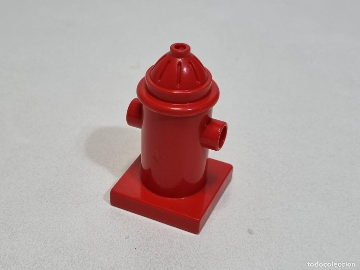 Juegos construcci&oacute;n - LEGO: Lego Duplo 10903 6414 Pieza Hidrante Rojo Incendio Toma Agua Estacion Bombero