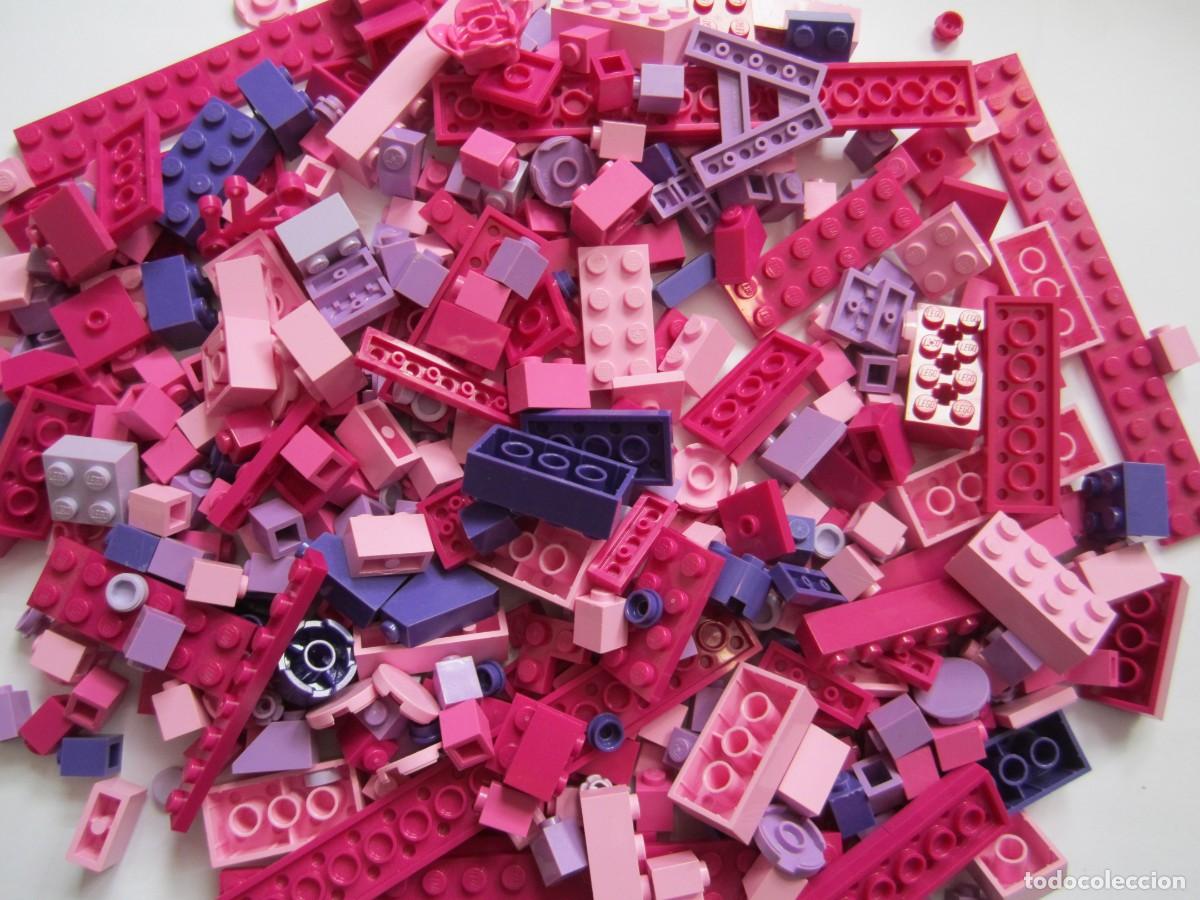 Juegos construcci&oacute;n - LEGO: lote mas de 200 piezas lego rosa morado lila