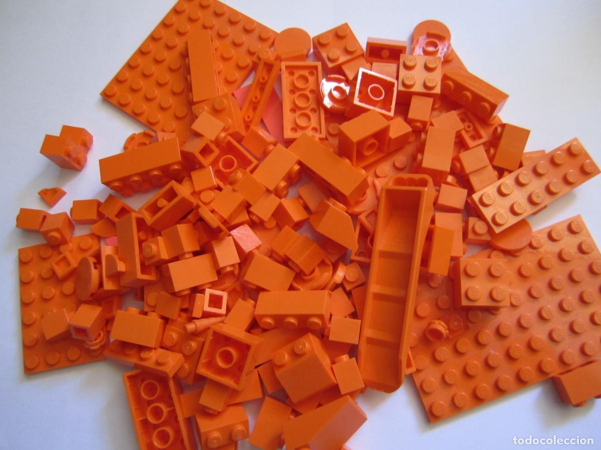 Juegos construcci&oacute;n - LEGO: lote mas de 100 piezas lego naranjas