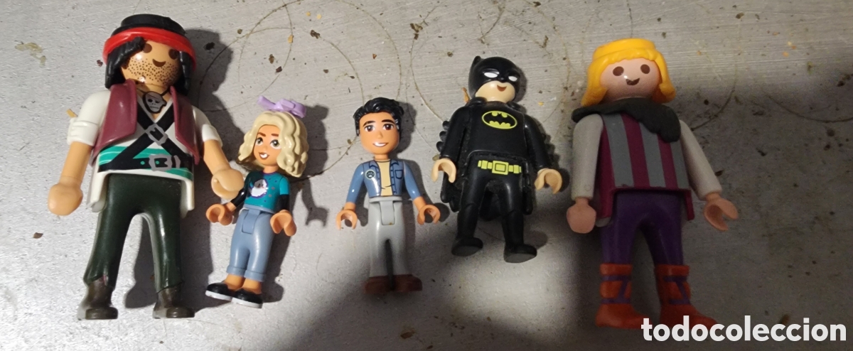 Juegos construcci&oacute;n - LEGO: Lote 5 Figuras Playmobil y LEGO Friends (Batman, Pirata y Minidolls)
