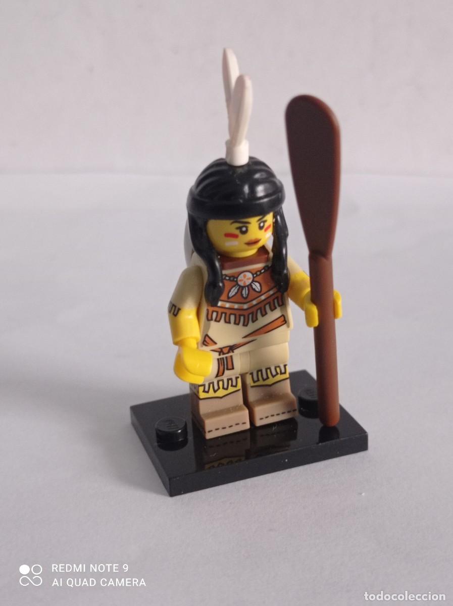 Juegos construcci&oacute;n - LEGO: FIigura de MUJER TRIBAL INDIA CON BEB&Eacute; de la serie 15