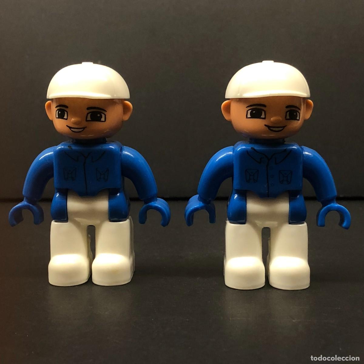 Juegos construcci&oacute;n - LEGO: FIGURA DE PVC - LOTE 2 OPERARIOS O MECANICOS - LEGO DUPLO - 7 X 5 CM / 229