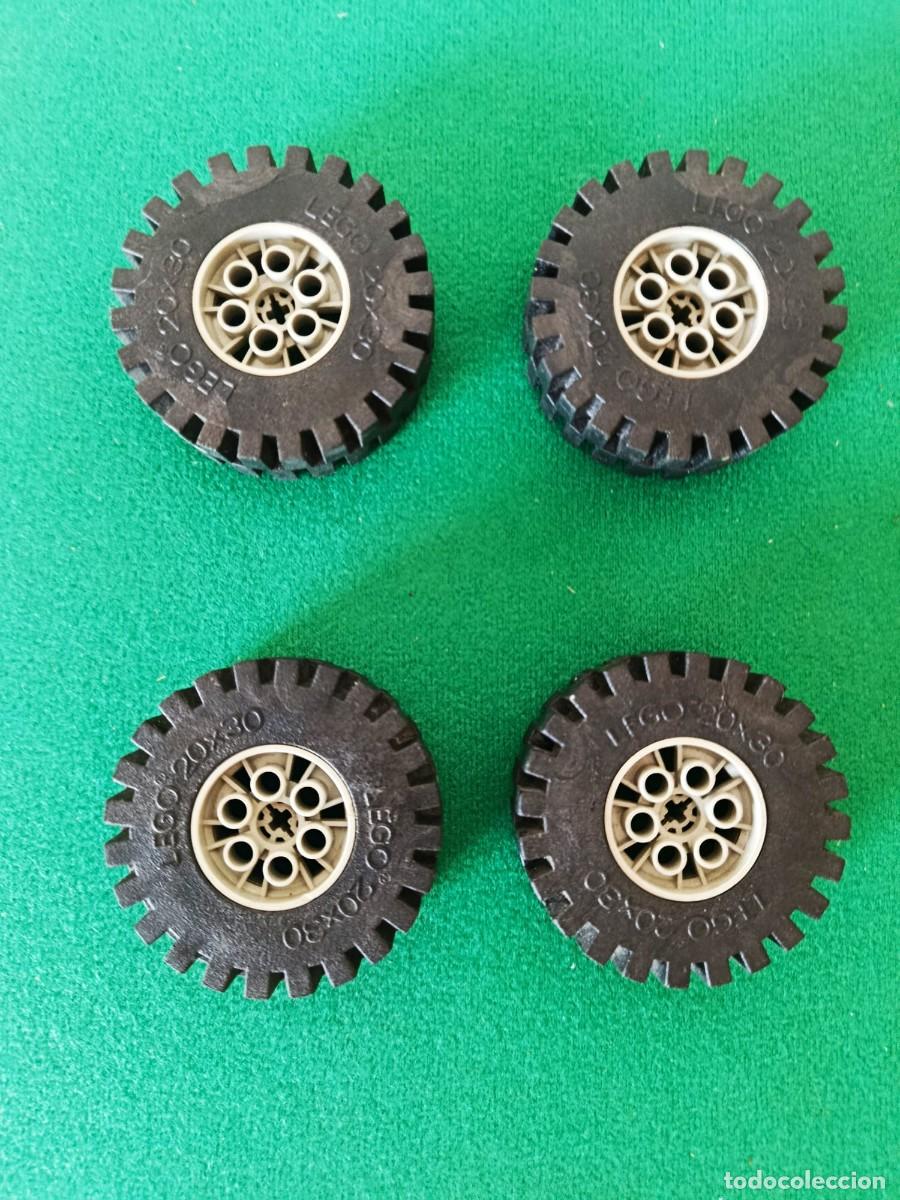 Juegos construcci&oacute;n - LEGO: 4 Ruote Lego Technic Vintage 20 x 30 con Cerchi Grigio Chiaro