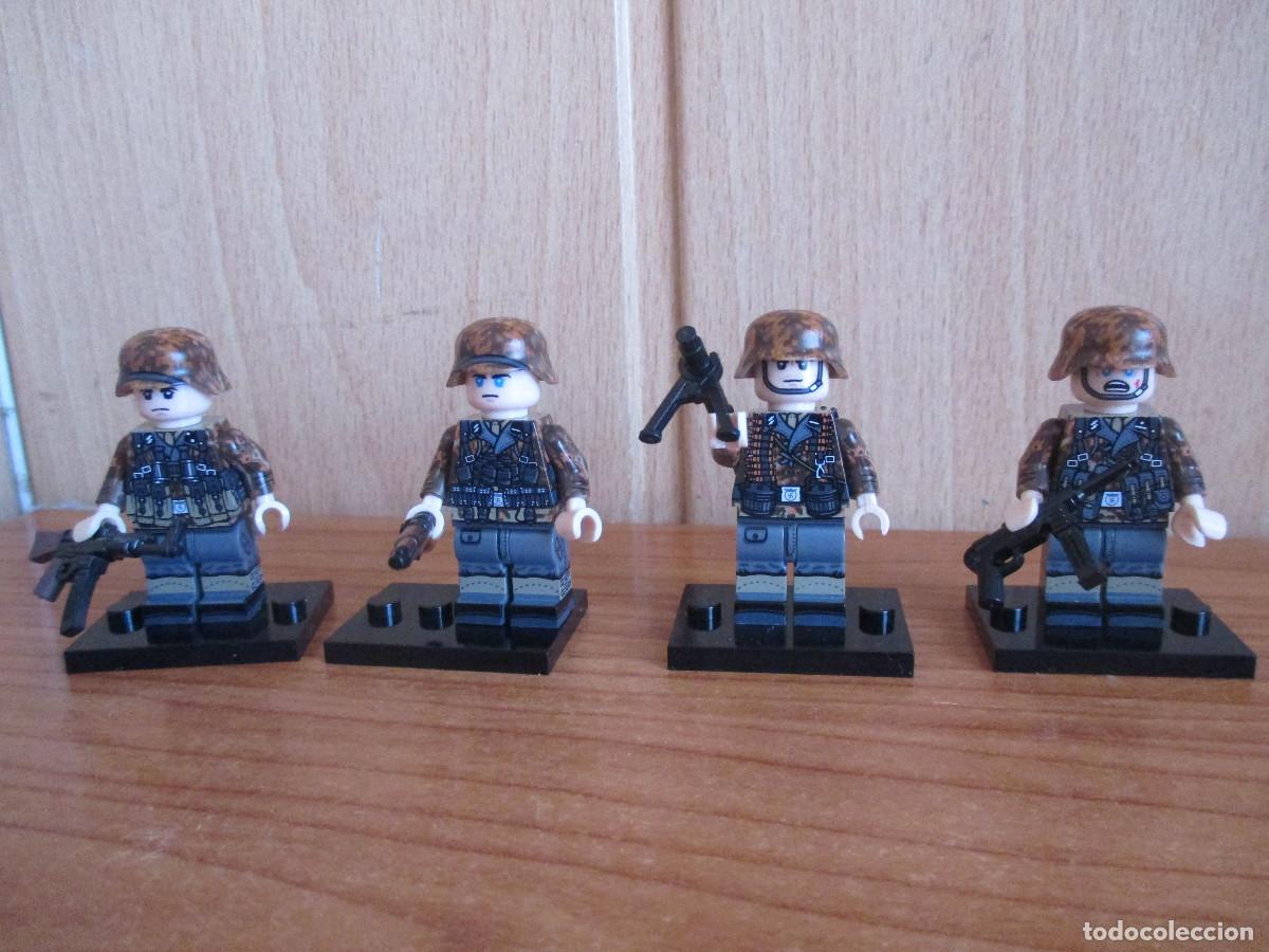 Juegos construcci&oacute;n - LEGO: COMPATIBLE CON LEGO: 1 LOTE 4 SOLDADOS ALEMANES SS WAFFEN DE LA 2&ordf; GUERRA MUNDIAL