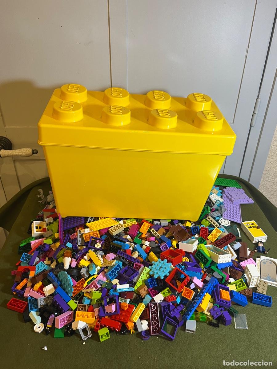 Juegos construcci&oacute;n - LEGO: Mega lote LEGO Classic original con caja oficial Storage Brick 8 amarilla &ndash; Piezas variadas, minifig