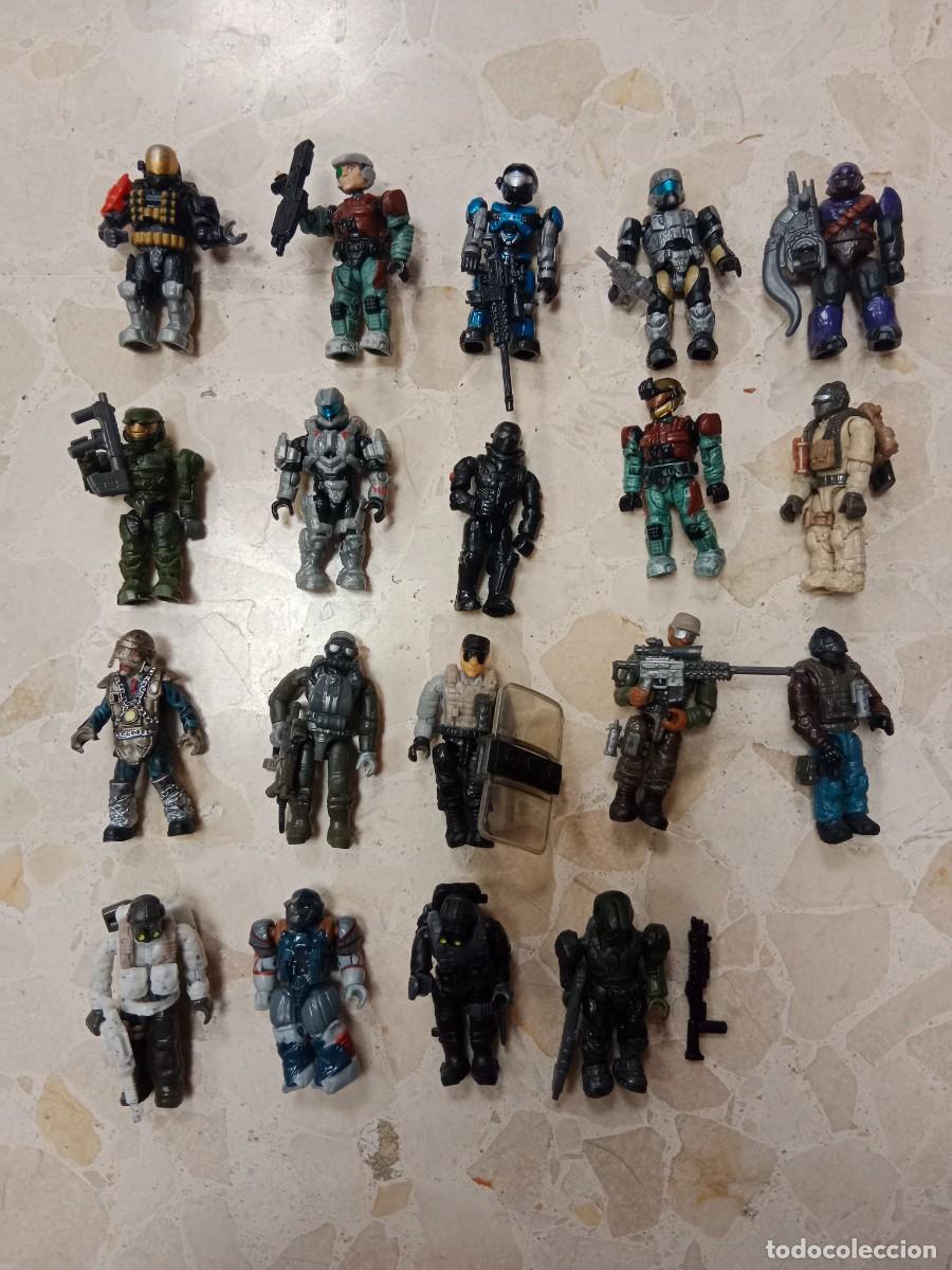 Juegos construcci&oacute;n - LEGO: MEGA BLOKS / MEGABLOKS - FIGURA / MU&Ntilde;ECO GUERRERO ACORAZADO , SOLDADOS , HALO - ARTICULADO