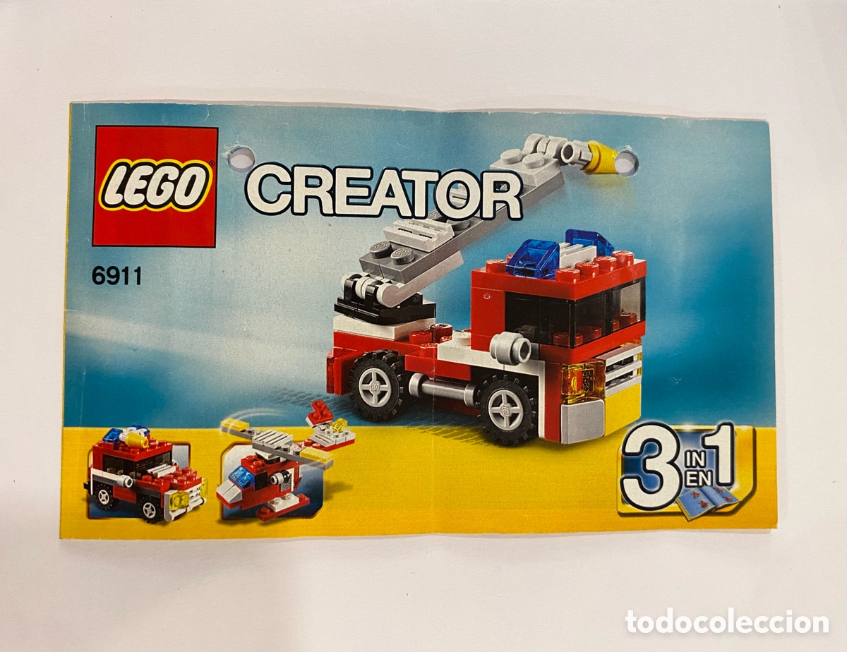 Jogos constru&ccedil;&atilde;o - LEGO: Lego Creator 3 en 1: Bomberos: Manual de instrucciones del set 6911-1 Mini Fire Rescue. De 2012