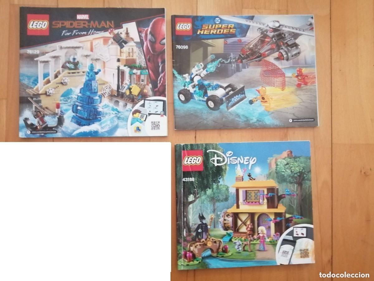 Jogos constru&ccedil;&atilde;o - LEGO: 3 LEGO - MARVEL, DC, DISNEY, MANUAL CONSTRUCCI&Oacute;N. LIBROS INSTRUCCIONES