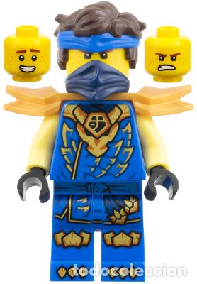 Juegos construcci&oacute;n - LEGO: Minifigura LEGO Jay - Dragons Rising con t&uacute;nica Cabeza de drag&oacute;n con Pelo y Hombreras de NINJAGO