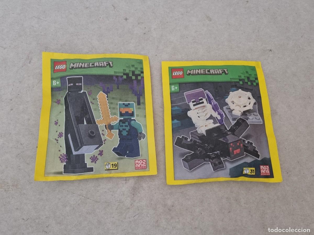 Juegos construcci&oacute;n - LEGO: Lote de 2 sobres lego minecrat sin abrir