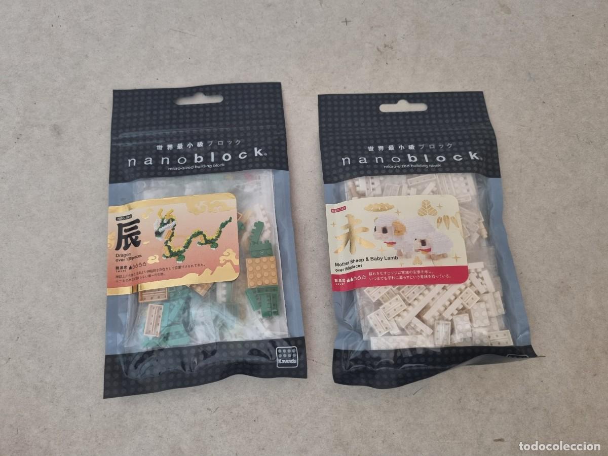 Juegos construcci&oacute;n - LEGO: Lote 2 Blister Nanoblock Japoneses Drag&oacute;n y Madre oveja y Cordero Beri