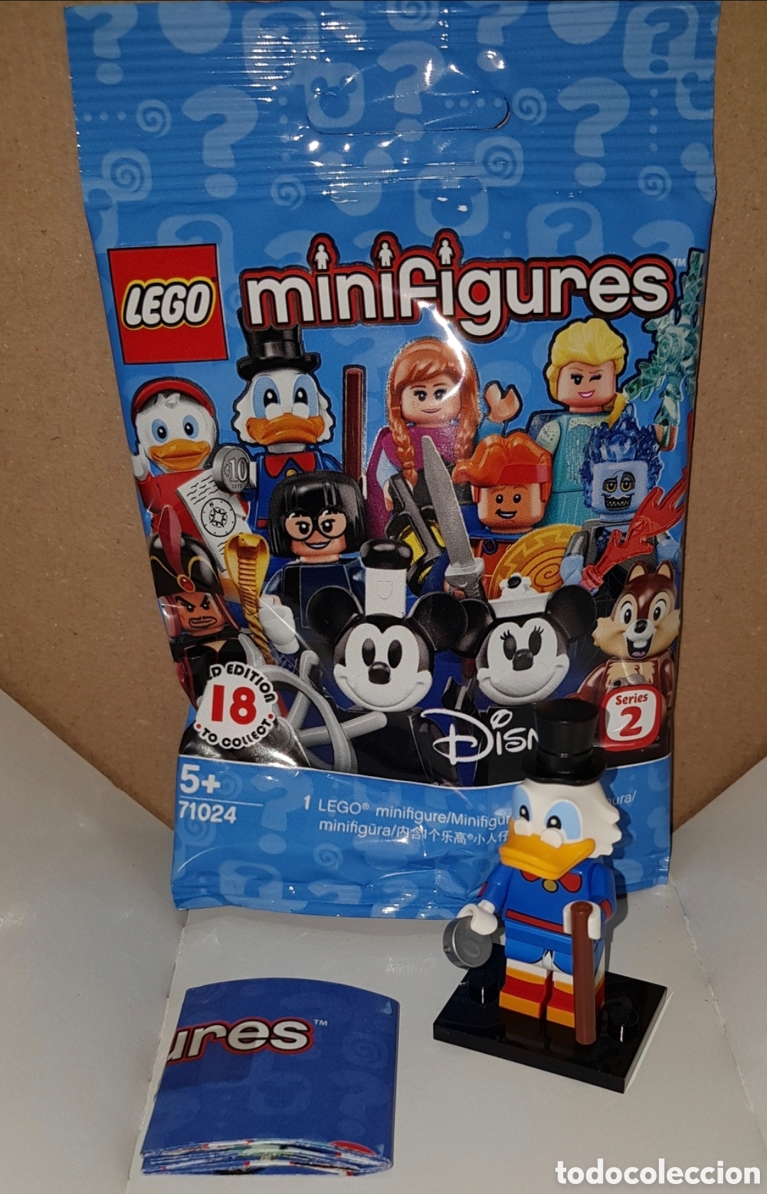 Juegos construcci&oacute;n - LEGO: Minifigura Lego Disney Serie 2 sobre sorpresa original T&iacute;o Gilito nueva