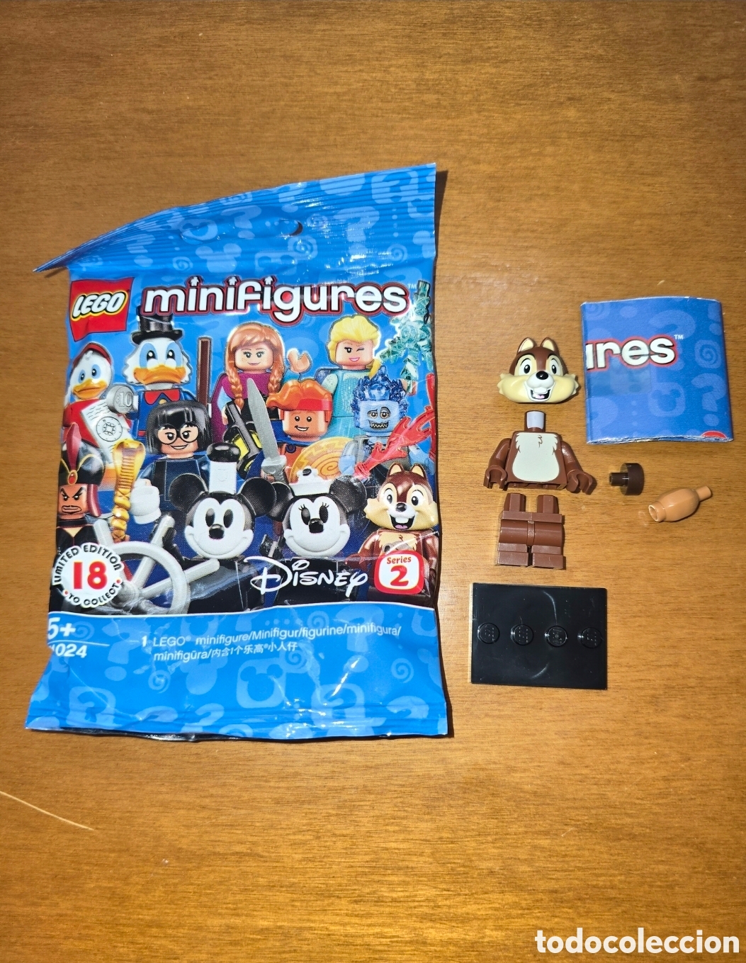 Spielzeug zum Bauen - LEGO: Minifigura Disney sobre sorpresa Lego serie 2 original ardilla Chip y Chop nueva con sobre y folleto