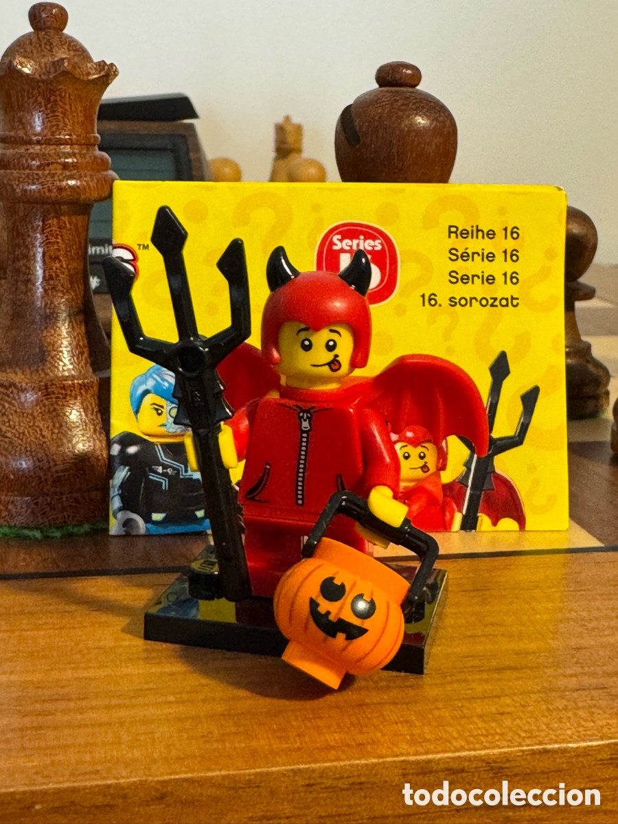Juegos construcci&oacute;n - LEGO: Mini figura LEGO original. Serie 16 (2016) - Lindo Diablillo / Peque&ntilde;o Demonio. Ref 71013