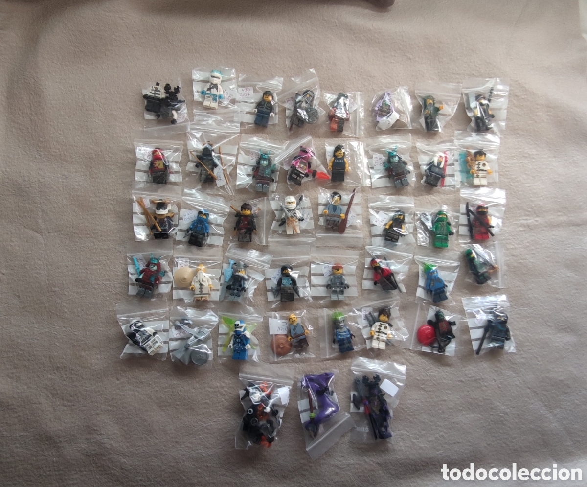 Juegos construcci&oacute;n - LEGO: Lote Mu&ntilde;ecos Figuras lego - 43 Minifiguras Ninjago variados -