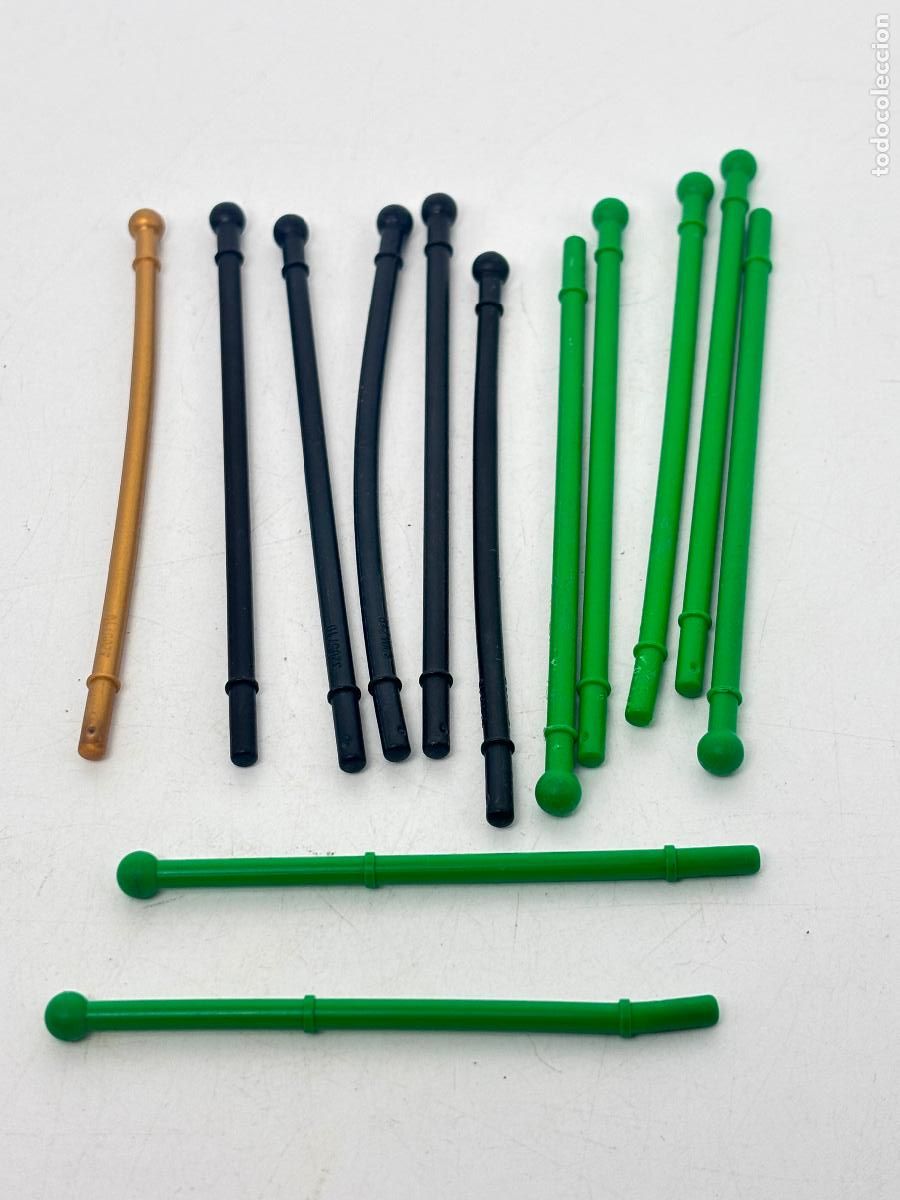 Juegos construcci&oacute;n - LEGO: Playmobil lote soporte bandera verde negro dorado