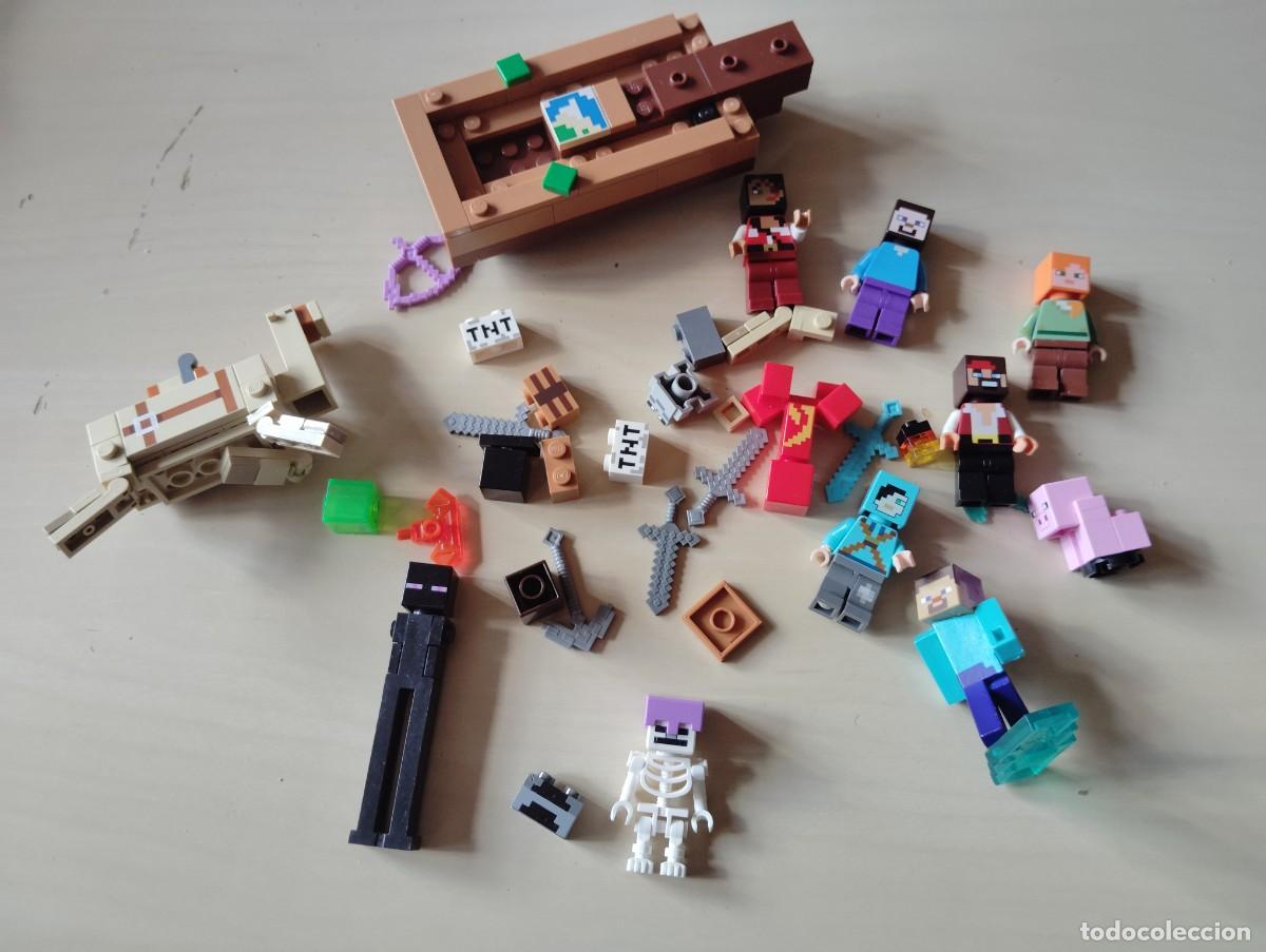 Juegos construcci&oacute;n - LEGO: LEGO. ORIGINAL LOTE DE PIEZAS MINECRAFT, CON MINIFIGURAS. USADO (LOTE 3)