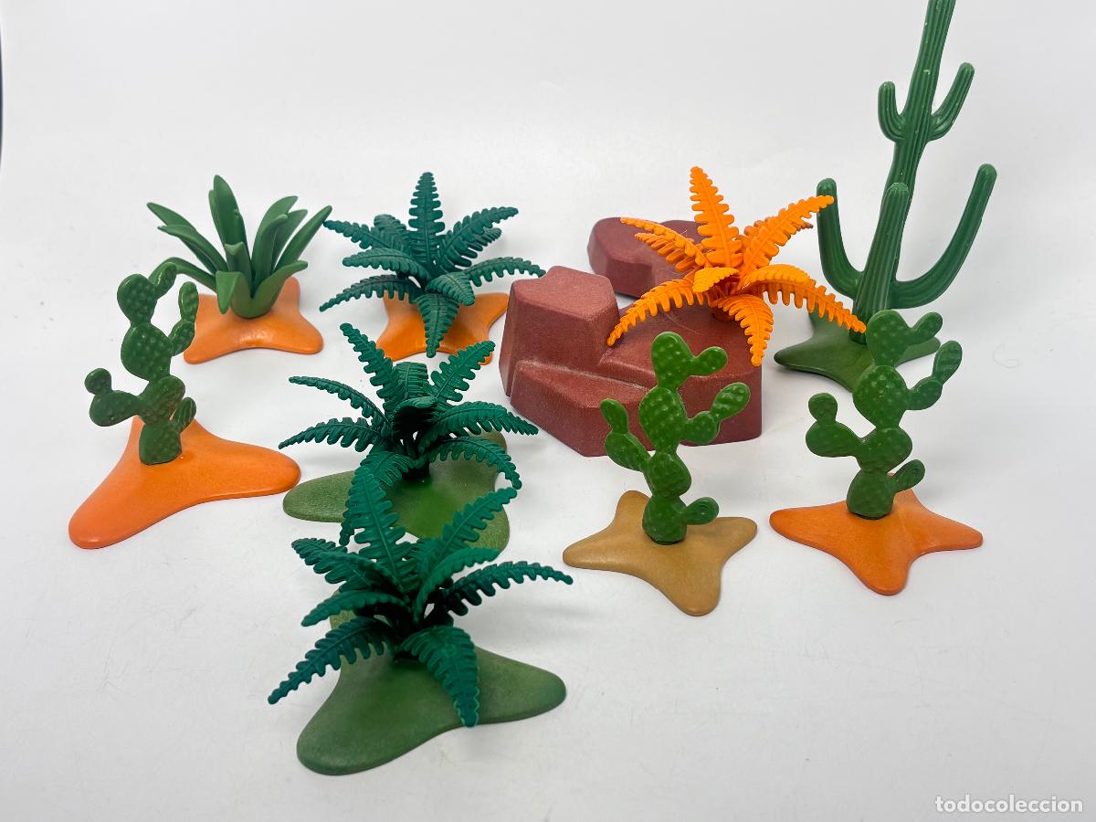 Juegos construcci&oacute;n - LEGO: Playmobil lote &aacute;rbol seto planta cactus roca base escenario oeste
