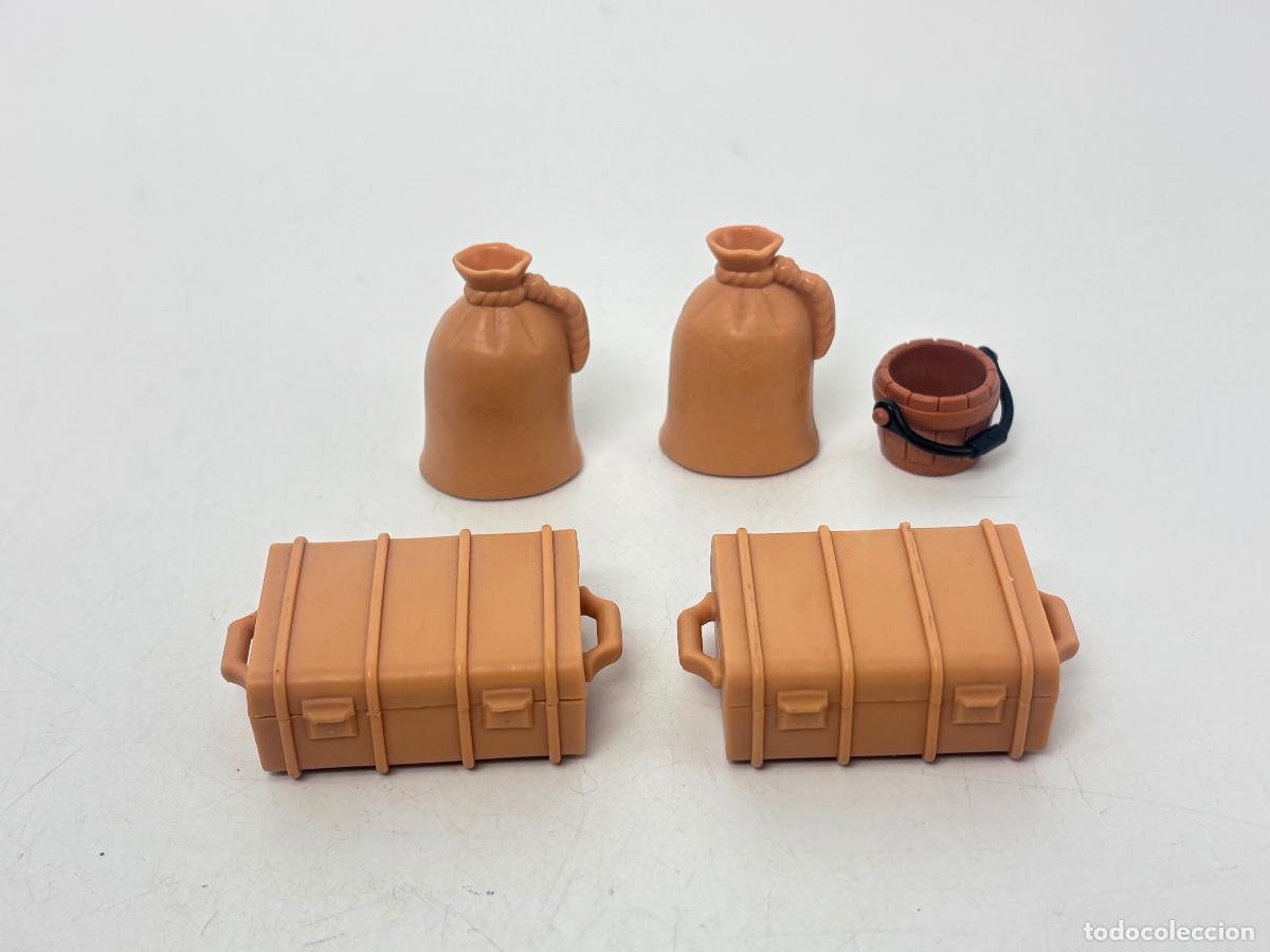 Juegos construcci&oacute;n - LEGO: Playmobil lote ba&uacute;l cofre con saco marr&oacute;n y cubo