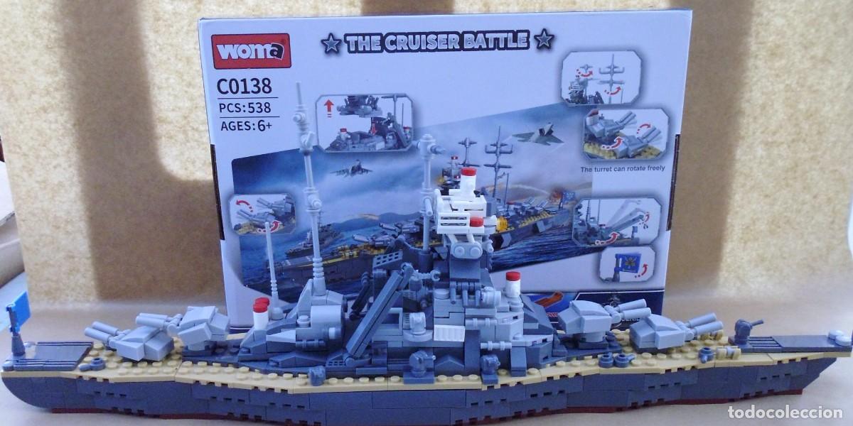 Juegos construcci&oacute;n - LEGO: Bloques de Construcci&oacute;n Buque de Guerra buen tama&ntilde;o compatible con piezas LEGO