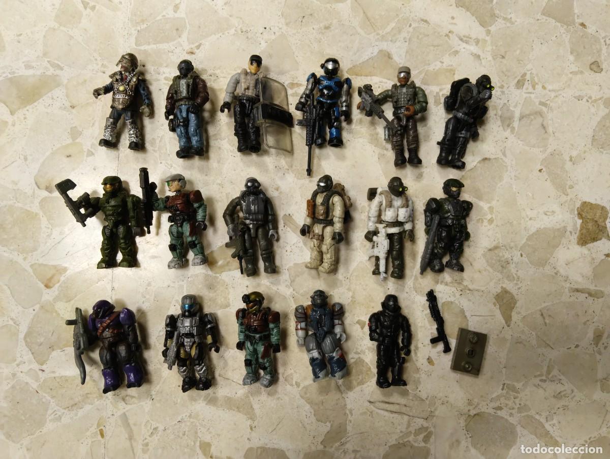 Juegos construcci&oacute;n - LEGO: MEGA BLOKS / MEGABLOKS - FIGURA / MU&Ntilde;ECO GUERRERO ACORAZADO , SOLDADOS , HALO - ARTICULADO