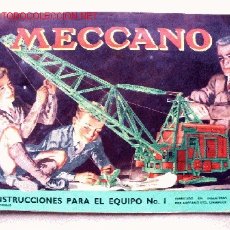 Juegos construcción - Meccano: MECCANO Nº 1 - MANUAL DE INSTRUCCIONES ORIGINAL - AÑOS 50