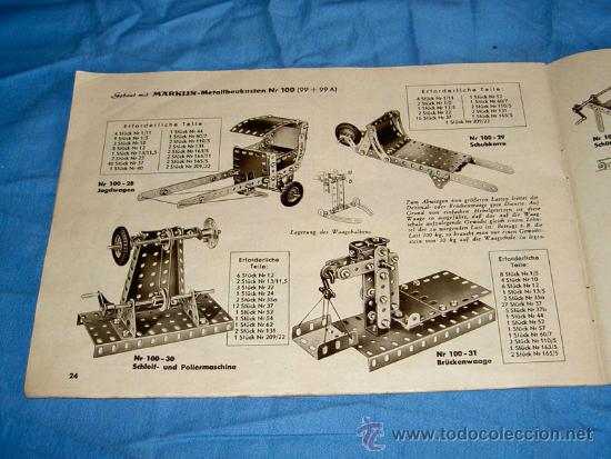 Juegos construcci&oacute;n - Meccano: ANTIGUO MECANO MARKLIN MODELO 1030 - Foto 14