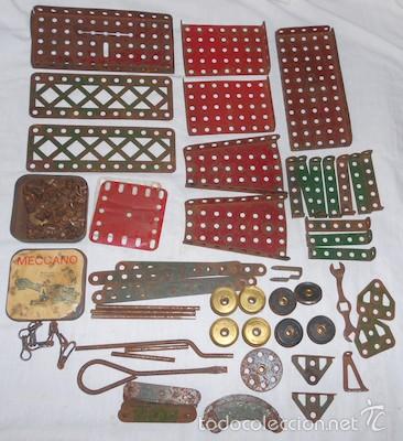 Juegos construcci&oacute;n - Meccano: LOTE DE PIEZAS DE MECCANO - Foto 1