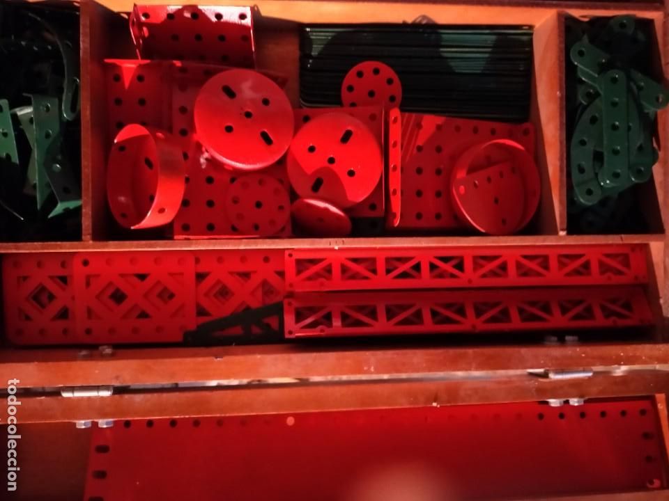 Juegos construcci&oacute;n - Meccano: Caja con piezas restauradas de meccano - Foto 7