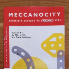 Juegos construcción - Meccano: PROGRAMA MECCANOCITY EXHIBICION EUROPEA DE MECCANO 1991. Lote 287015758