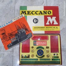 Jeux construction - Meccano: CAJA EQUIPO SUPLEMENTARIO MECCANO 6A ORIGINAL AÑO 1962 CON MANUAL 7/8. Lote 336771133