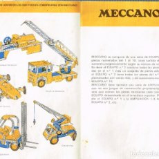 Juegos construcción - Meccano: 1970 CATÁLOGO MECCANO 1 - ALGUNOS DE LOS MODELOS QUE PUEDEN CONSTRUIRSE CON MECCANO. Lote 360542715