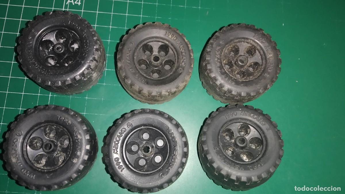 Juegos construcci&oacute;n - Meccano: Meccano. Lote 6 Ruedas - Foto 3