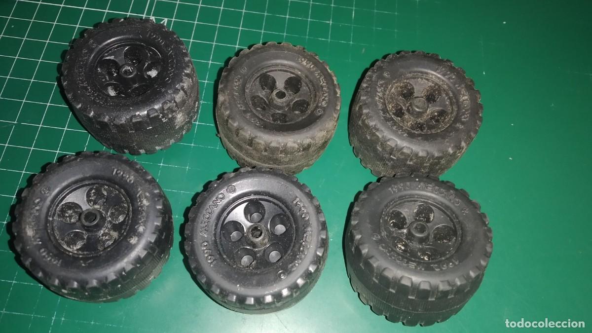 Juegos construcci&oacute;n - Meccano: Meccano. Lote 6 Ruedas - Foto 7