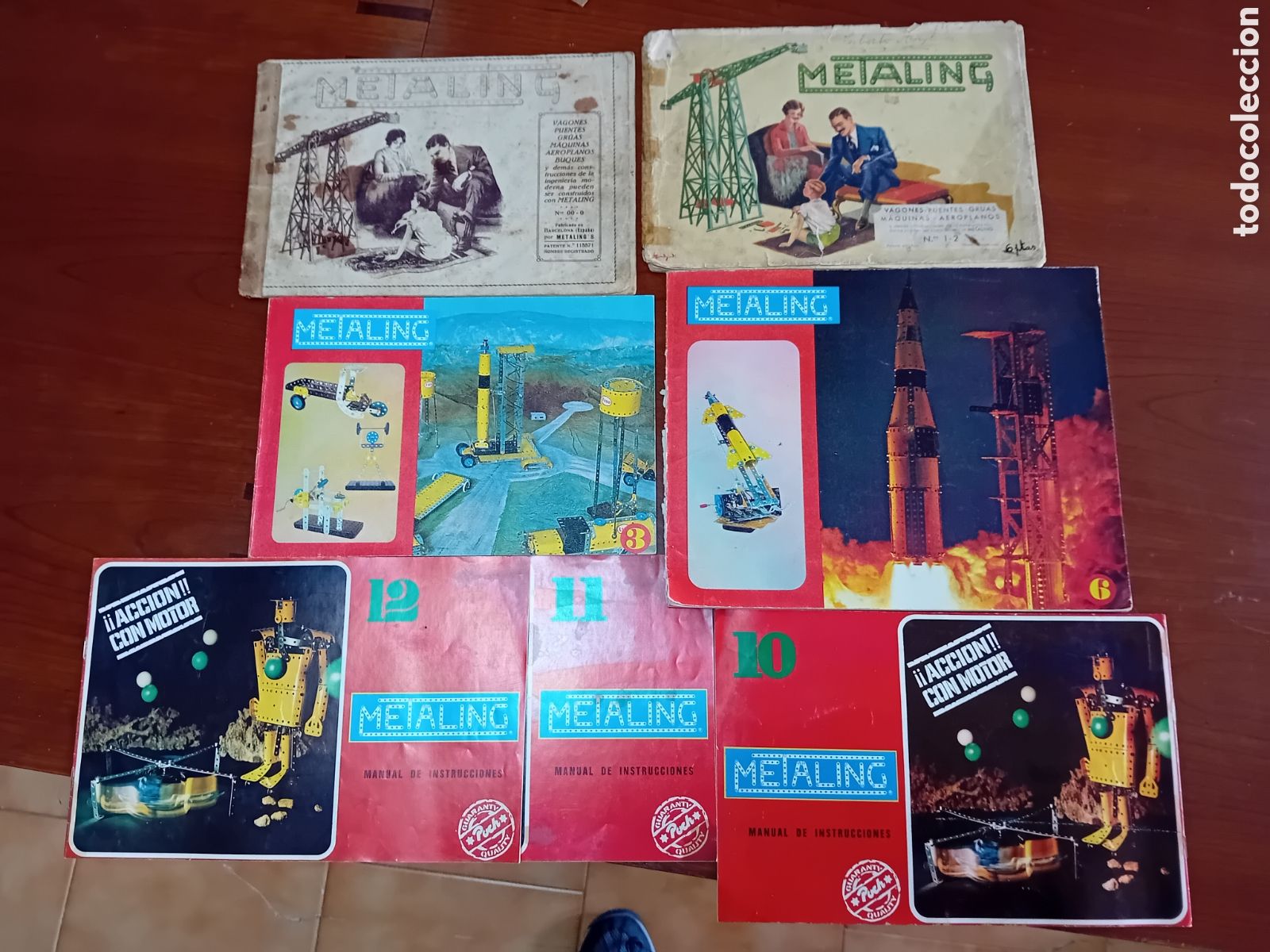 Juegos construcci&oacute;n - Meccano: Lote de 7 catalogos Metaling - Foto 1