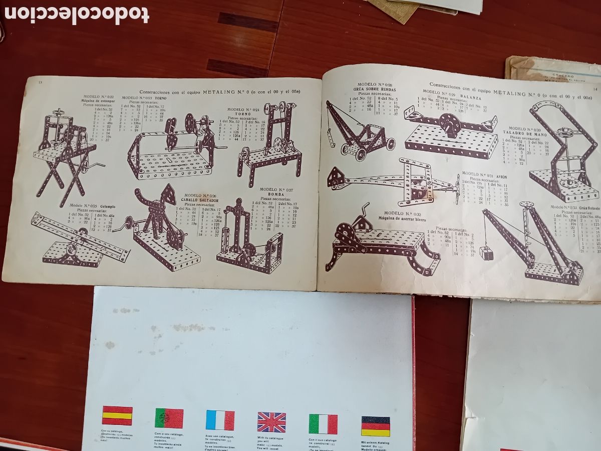 Juegos construcci&oacute;n - Meccano: Lote de 7 catalogos Metaling - Foto 14